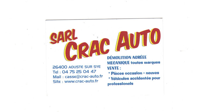 Aperçu des activités de la casse automobile CRAC AUTO située à AOUSTE-SUR-SYE (26400)